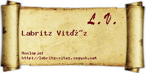 Labritz Vitéz névjegykártya